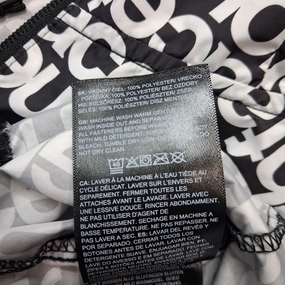 The North Face Mens Windwall Jacket Black White All Over Logo Print Large L - Picture 10 of 16